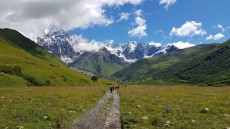Georgien - Wanderung zum Fuße des Schchara-Gletschers