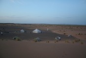 Marokko: Unser Camp in der Dämmerung