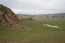 Mongolei: Camp im Terelj-Nationalpark