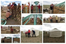 Mongolei: Jurtenbau