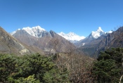 Nepal - Blick von der Terrasse des Everest View Hotels