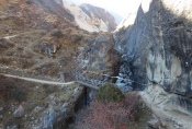 Nepal - Brücke über den Bhote Koshi