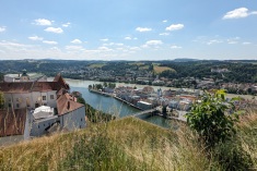Passau - Blick aufs Dreiflüsseeck