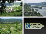 Rheinsteig #4 - Schloss Arenfels, Blick vom Rheinbrohler Ley und Weinberge bei Hubertusburg