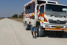 Namibia - Brian mit 'seinem' Safari-Truck